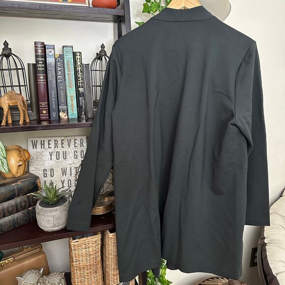 EILEEN FISHER Washable Flex Ponte High Collar Jacket Sz L {HH46} - Picture 3 of 5